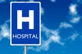 Hospital board traffic sign