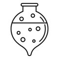 Hospital boiling flask icon, outline style