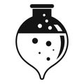 Hospital boiling flask icon, simple style