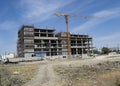 Hospital Building Construction Site with Crane Royalty Free Stock Photo