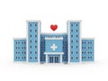 Hospital building icon isolated on white background Royalty Free Stock Photo