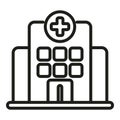 Hospital building icon outline vector. Alarm evacuation