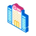 Hospital building isometric icon vector illustration sign Royalty Free Stock Photo