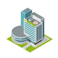 Hospital building isometric Royalty Free Stock Photo