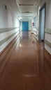 Hospital corridor nobody Royalty Free Stock Photo