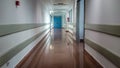 Hospital corridor nobody Royalty Free Stock Photo