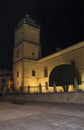 Hospital de Santiago at night, Ubeda, Jaen, Spain Royalty Free Stock Photo