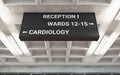 Hospital Directional Sign Cardiology
