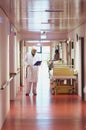 Hospital Documentation Bed Doctor korridor Royalty Free Stock Photo