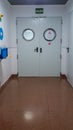 Hospital door in corridor Royalty Free Stock Photo