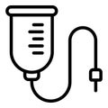 Hospital dropper icon, outline style