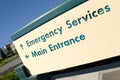 Hospital Emergency Entrance Sign Royalty Free Stock Photo