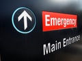 Hospital: emergency sign Royalty Free Stock Photo