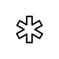 Hospital ems outline icon Royalty Free Stock Photo