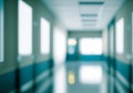 Hospital hallway, reception clinic. Unfocused background