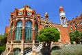 Hospital of the Holy Cross and Saint Paul de la Santa Creu i Sant Pau, Barcelona, Spain by Lluis Domenech i Montaner Royalty Free Stock Photo