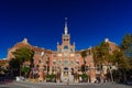 Hospital of the Holy Cross and Saint Paul Hospital de la Santa Creu i Sant Pau by DomÃÂ¨nech in Barcelona Royalty Free Stock Photo