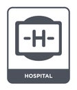 hospital icon in trendy design style. hospital icon isolated on white background. hospital vector icon simple and modern flat