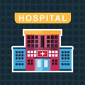 Hospital Icons, Healthcare Clipart, flat hospital building icon design. Hospital Icon Vector Flat Design. hospital building icon.