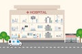 Hospital infographic & flat design