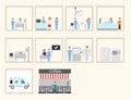 Hospital infographic & flat design