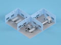 Hospital interior isometric Royalty Free Stock Photo