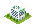 Hospital Isometric 3d Building