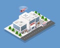 Hospital Isometric 3d Building