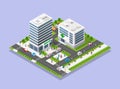 Hospital Isometric 3d Building