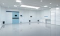 Hospital laboratory or surgery room interior with medical supplies Royalty Free Stock Photo