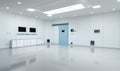 Hospital laboratory or surgery room interior with medical supplies Royalty Free Stock Photo