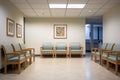 Hospital lobby lounge or dental clinic waiting room, make appointment with doctor healthcare concept . generative ai Royalty Free Stock Photo