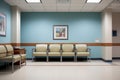 Hospital lobby lounge or dental clinic waiting room, make appointment with doctor healthcare concept . generative ai Royalty Free Stock Photo