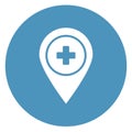 Hospital Location Isolated Vector icon which can be easily modified or edit Royalty Free Stock Photo