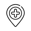 hospital location pin icon