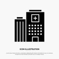 Hospital, Medical, Building, Care solid Glyph Icon vector