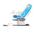 Hospital medical equipment gynecological chair vector cartoon isolated