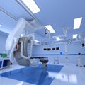 Hospital Medical Hybrid Operating Room 3D rendering on white background