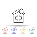 Hospital multi color icon. Simple thin line, outline vector of blood donation icons for ui and ux, website or mobile application