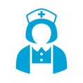 Hospital nurse avatar vector icon