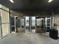 A hospital parking deck urban spooky elevator distant doors