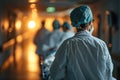 Hospital Patient Being Transported on Gurney by Medical Staff. Royalty Free Stock Photo