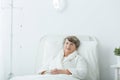 Hospital patient during treatment Royalty Free Stock Photo