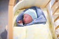 Hospital picture of new born baby several hours old Royalty Free Stock Photo