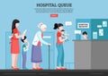 Hospital Queue Illustration Royalty Free Stock Photo