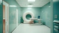 Hospital radiology room with 3d rendering mri scanner and x-ray machine, ai generated Royalty Free Stock Photo