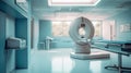 Hospital radiology room with 3d rendering mri scanner and x-ray machine, ai generated Royalty Free Stock Photo