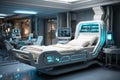 Hospital recovery room enhanced by neural network, comfortable beds, and equipment