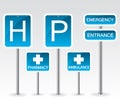 Hospital road sign Royalty Free Stock Photo