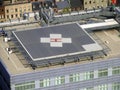Hospital rooftop helipad Royalty Free Stock Photo